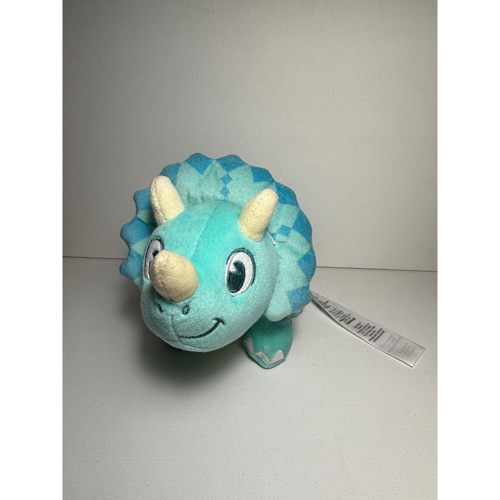 Disney Parks Animal Kingdom Dinoland Blue Triceratops Plush Dinosaur SMALL